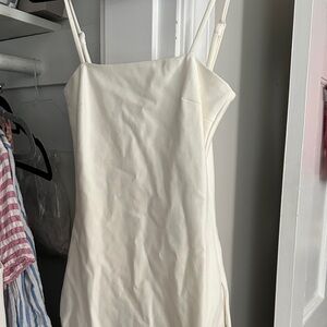 Lulu's Cream Strapless Dress